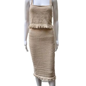 Aqua Women’s Crochet Skirt Set